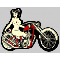 CHOPPER GIRL  Sticker vinyle laminé droit