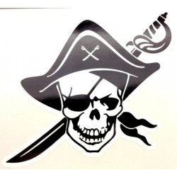 SKULL PIRATE  Sticker UV 75mm 