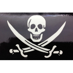 SKULL PIRATE  Sticker UV 75mm 