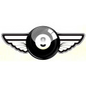 BALL 8 WINGS  Laminated decal