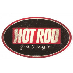 HOT ROD Garage Lamined  sticker