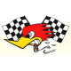  DUCK  Chequered  Sticker UV  75mm 