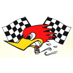  DUCK  Chequered  Sticker UV  75mm 