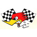 DUCK  Chequered  Sticker left laminated decal