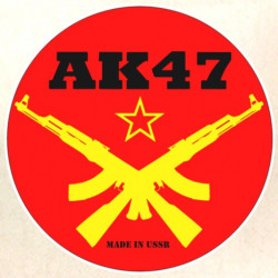 AK 47   Sticker UV 75mm