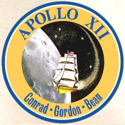 APOLLO X STAFFORD YOUNG CERNAN  Sticker UV 75mm