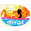 Pin Up Cote d'Azur  laminated decal