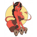 Pin Up DEVIL  right Sticker