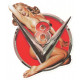    Pin Up V8 Sticker UV 75mm 