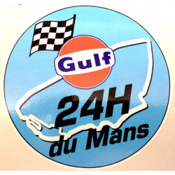 GULF 24HRS laminated decal