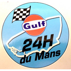 GULF 24HRS Sticker vinyle laminé