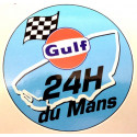GULF 24HRS laminated decal