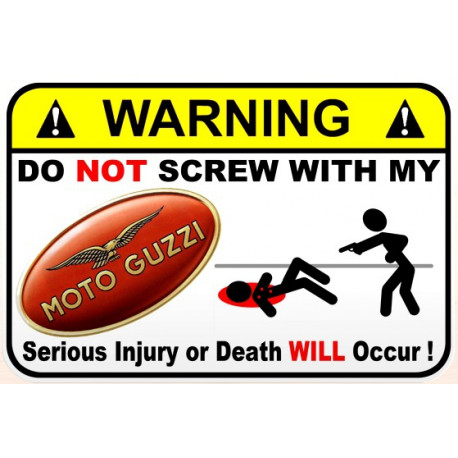 WARNING ! KTM  Sticker UV  75mm 