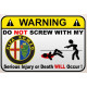 WARNING ! YAMAHA  V MAX Sticker UV  75mm 