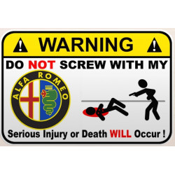 WARNING ! YAMAHA  V MAX Sticker UV  75mm 