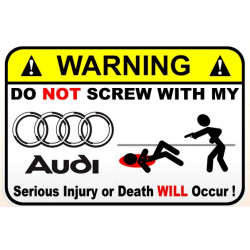 WARNING ! AUDI  Sticker