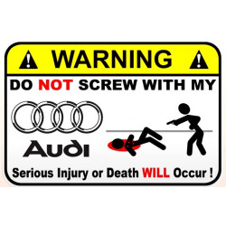 WARNING ! ALFA ROMEO Sticker UV  75mm 