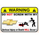 WARNING ! AUDI  Sticker UV  75mm 