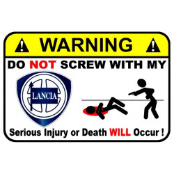 WARNING ! HYUNDAI  Sticker UV  75mm 