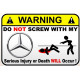 WARNING ! MAZDA  Sticker UV  75mm 