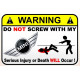 WARNING ! MERCEDES BENZ  Sticker UV  75mm 