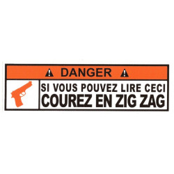 DANGER ! ZIG ZAG Sticker UV  75mm 