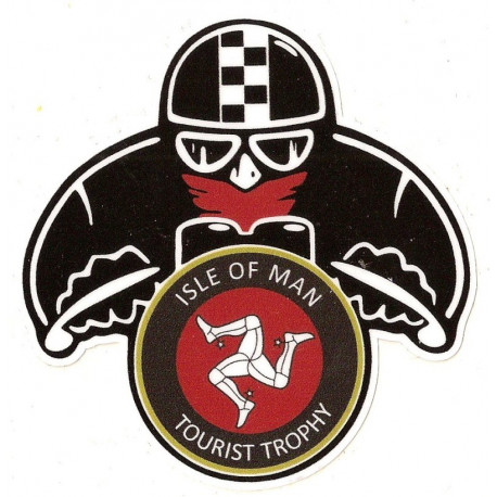 TT ISLE OF MAN  Bike Sticker UV 75mm 