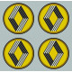  RENAULT  x 4 UV Stickers HUBS WHEEL CENTER 