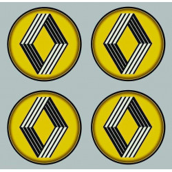  RENAULT  x 4 UV Stickers HUBS WHEEL CENTER 