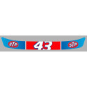 " 43 " NASCAR  STP  Sticker Visière Casque vinyle laminé