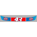 " 43 "  STP  NASCAR Helmet Visor Sunstrip laminated decal