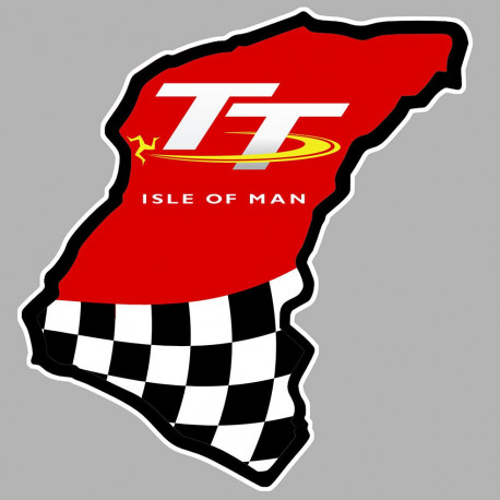 TT ISLE OF MAN Motard Sticker UV 75mm 