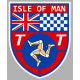 TT ISLE OF MAN Motard Sticker UV 75mm 