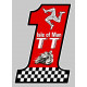 TT ISLE OF MAN  Sticker UV 75mm 