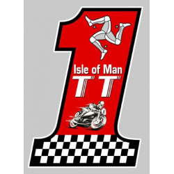 TT ISLE OF MAN NUMBER 1 Sticker vinyle laminé