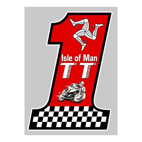 TT ISLE OF MAN  Sticker UV 75mm 