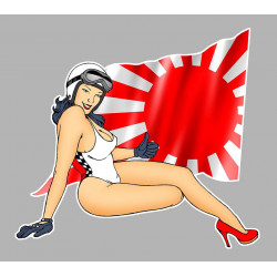 JAPAN  Pin up Sticker vinyle laminé droite