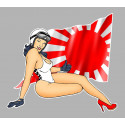 JAPAN  Pin up Sticker vinyle laminé droite