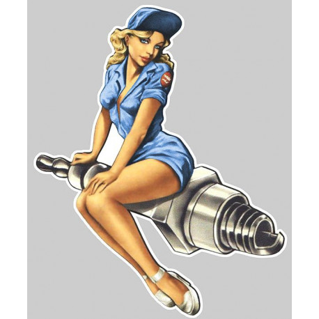 Pin Up  Racing  Sticker UV 75mm