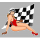 Pin Up racing Sticker UV 75mm