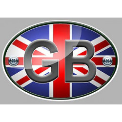   UK  Sticker MOTO 3D UV 75mm x 50mm