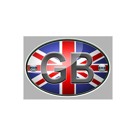   UK  Sticker MOTO 3D UV 75mm x 50mm