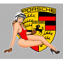 PORSCHE Pin Up right Laminated decal
