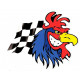 COQ  Chequered right laminated decal