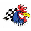 COQ  Chequered right laminated decal