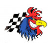 COQ  Chequered right laminated decal