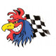  COQ  Chequered Sticker UV 75mm 