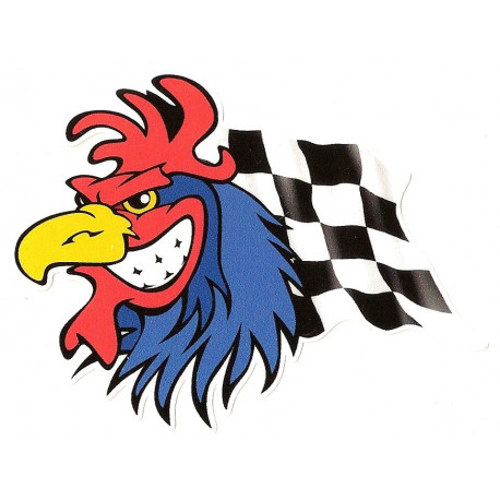  COQ  Chequered Sticker UV 75mm 