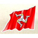 TT ISLE OF MAN  Sticker DRAPEAU  droit vinyle laminé