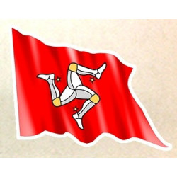 TT ISLE OF MAN  Sticker DRAPEAU  